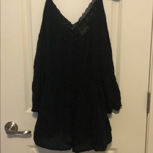 Cutout shoulder romper